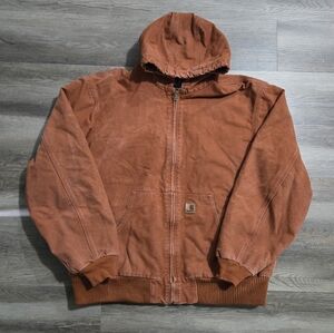Vtg Carhartt J130 RDO Redwood Sandstone Active Jacket 2XL Tall